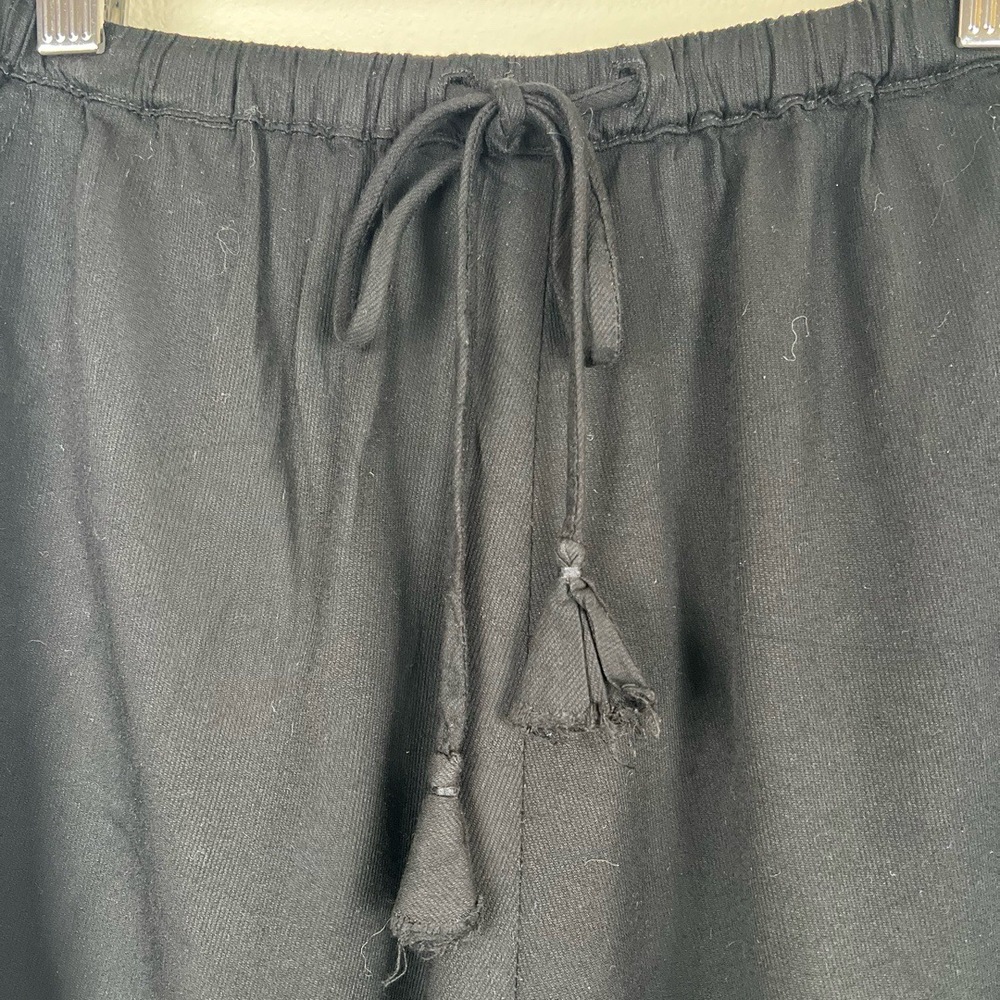 Rue Stiic Anthropologie Shorts Womens XS Black Bohemian Boho Tassel Tie Beachy - Picture 4 of 10